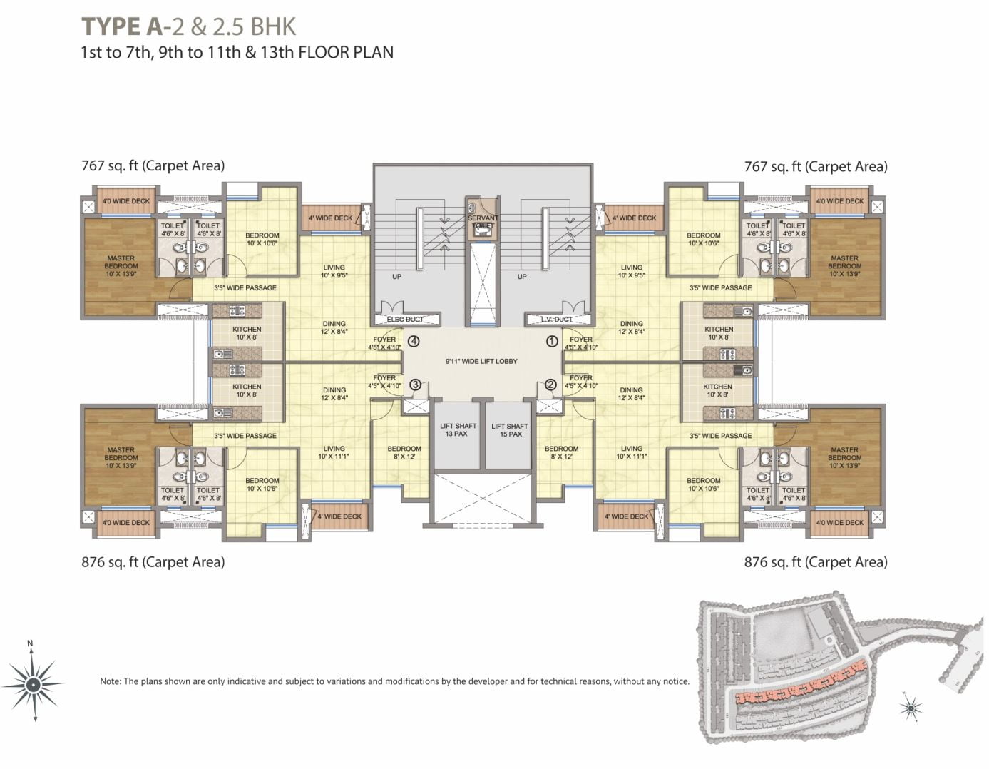 Type A 2 & 2.5 BHK 1-7th
